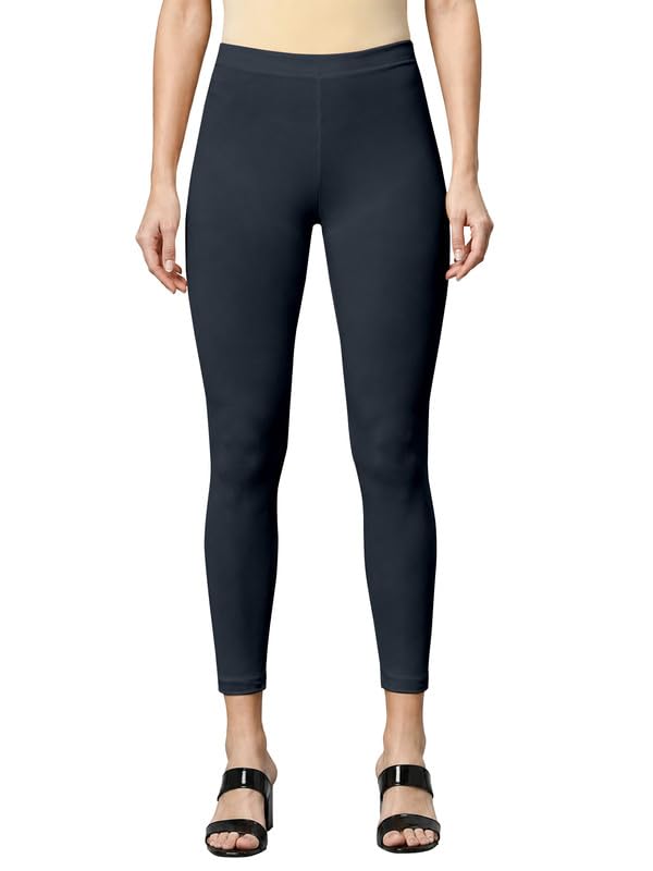 Image of TRENDMALLS Women's Microfiber Elastane Stretch Soft Cropped Leggings with Ultrasoft Waistband for Women