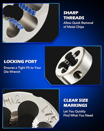 Image of OMT Tap and Die Set, SAE and Metric Thread Repair and Cutting Kit