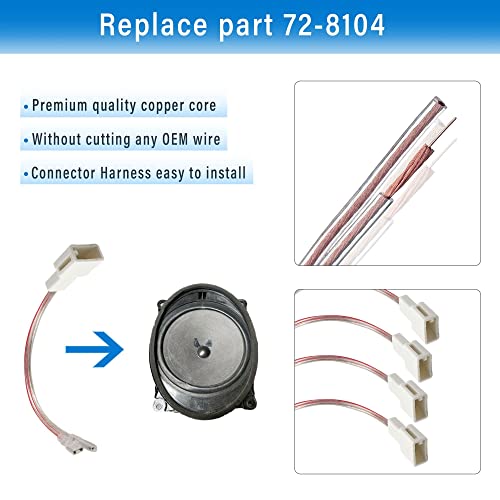 Nuith 72-8104 Speaker Wiring Harness Adapters For Toyota 2000-2015 Camry 4Runner Tundra Fj Cruiser, Subaru Wrx Sti 2012-2019 Aftermarket Front Rear Door Speaker Connector 4 Pcs #TOP1