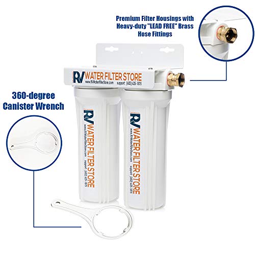 Essential RV Water Filter System with Hose Fittings Premium RV Water