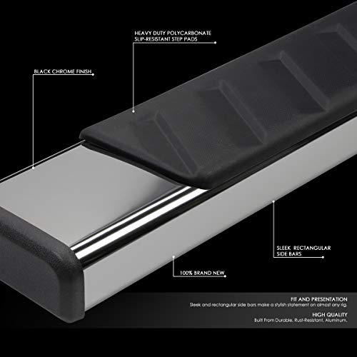 Estribos laterales Auto Dynasty acero inoxidable 5" 2007-2019 miniatura 2