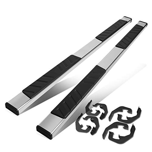 Dna Motoring Stepb-Ztl-8056 5" Stainless Steel Nerf Bar Running Board Compatible With 07-19 Silverado Sierra Crew Cab,Chrome #TOP6