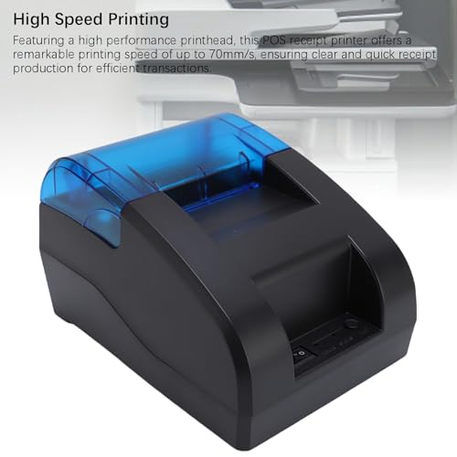 Image of Bewinner 58mm Thermal Receipt Printer with Bluetooth & USB, Compact POS Machine for Restaurants and Retail Supermarkets, ABS (US Plug)