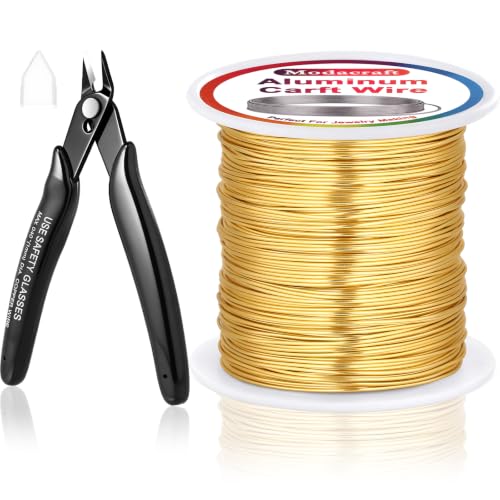 Modacraft 20 Gauge Aluminum Wire 260FT with Cutters - Soft Bendable Craft