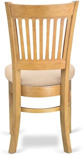 Miniatura 8 de East West Furniture VAC-OAK-C Vancouver Sillas de Comedor - Sillas de Madera Tapizadas en Tela de Lino, Juego de 2, Roble