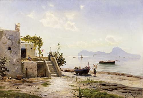 Impression d'affiches Toile de Sorrento par Peder Monsted Décoration Mural 60x90cm