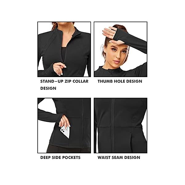 Gleeter-Workout-Jacket-for-Women-Full-Zip-Long-Sleeve-Yoga-Athletic-Running-Jacket-Active-Sportswear-with-Thumbhole Gleeter Workout Jacket for Women Full Zip Long Sleeve Yoga Athletic Running Jacket Active Sportswear with Thumbhole