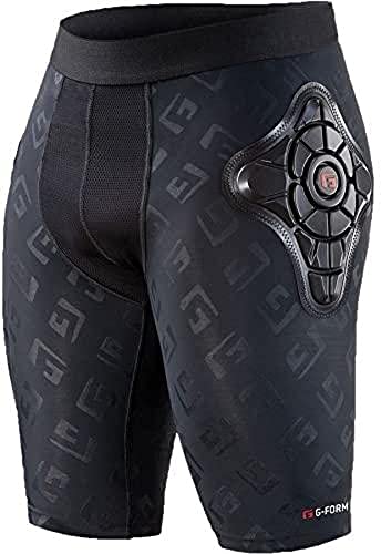 G-Form Pro-X Padded Compression Shorts, Black Logo, Adult Medium