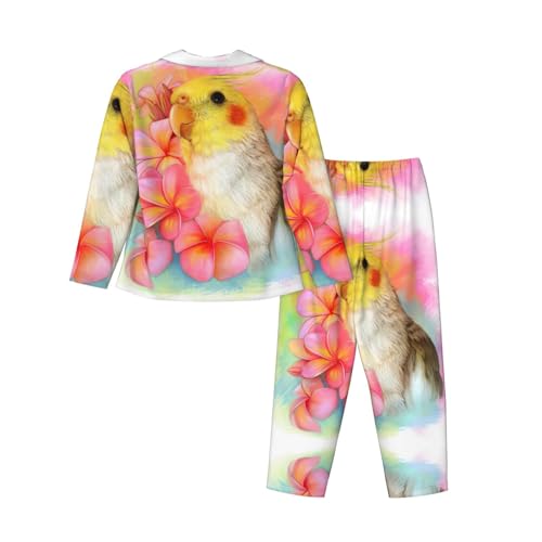 Pyjama calopsitte anti-froid ensemble de nuit douillet 2 pièces - 4