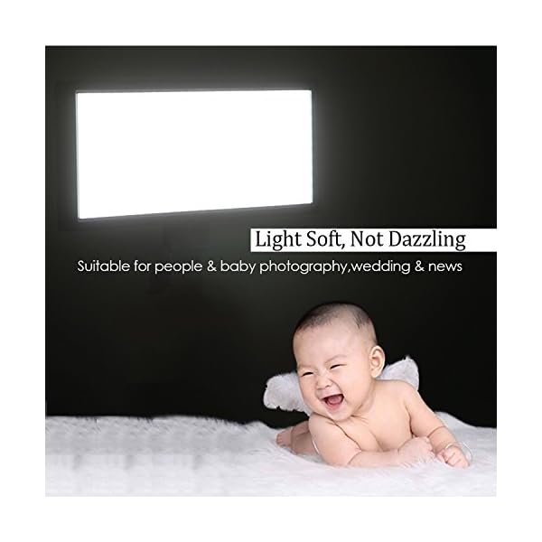 VILTROX L132T 3300K~5600K LED Videoleuchte Dimmable Panel Licht LED für DSLR Kamera mit NP-F550 Akku und USB Ladegerät – Bild 8