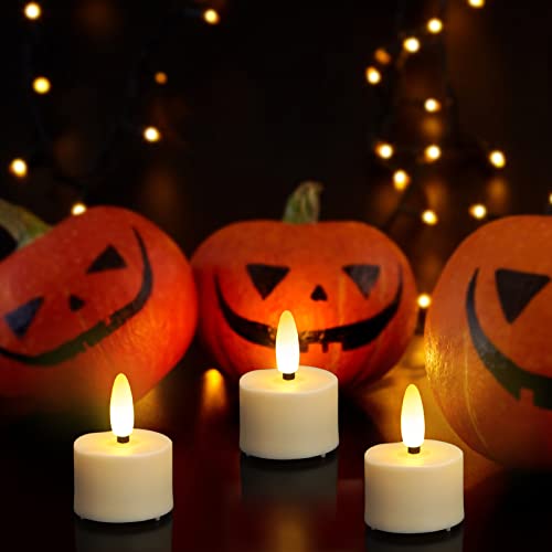 ZIYOUDOLI 12pcs USB Rechargeable Tea Light Led Candles Flickering Flameless Tea Lights with Remote Control and 4/6H Timer - Image 2