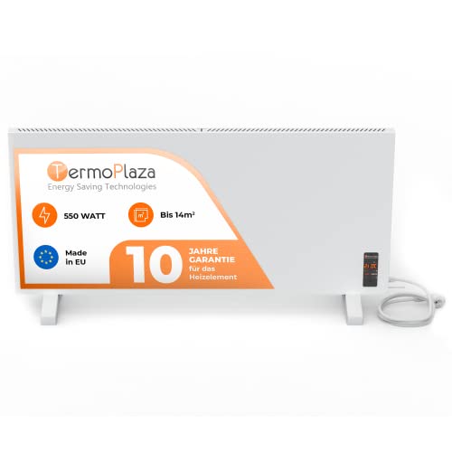 TermoPlaza Infrarotheizung mit Thermostat 550 W bis 14m² | Infrarot Wandheizung & Infrarotheizung Standgerät | Infrarot Heizung & Konvektor Heizung für Zuhause, Schlafzimmer, Badezimmer Elektroheizung