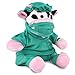 DolliBu Cow Doctor Plush Toy - Super Soft Pink Cow Doctor Stuffed Animal Dress Up with Cute Uniform and Cap Outfit - Fluffy Toy Plush Gift for Doctor, Nurse, Surgeon, Dentist - 6 Inch