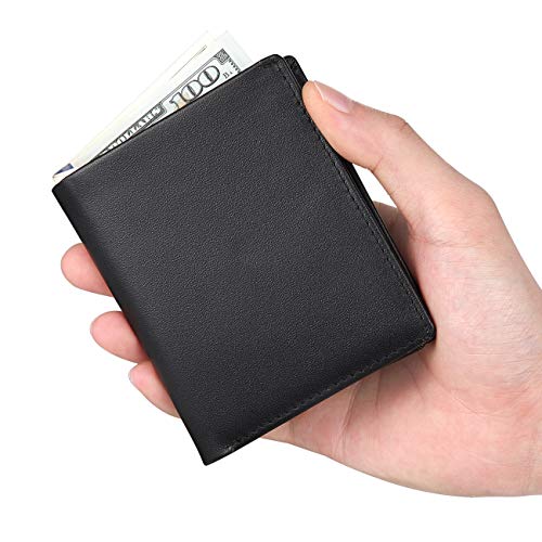 Bifold Trifold Leather RFID Mens Wallet with ID Window & Coin Pockets2