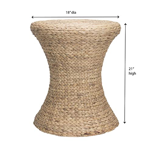 Household Essentials Hourglass Water Hyacinth Wicker Table #TOP2