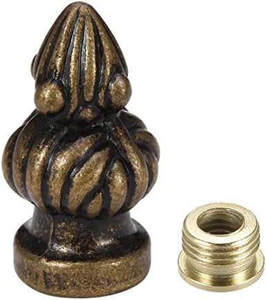 uxcell Bronze Cap Knob Lamp Shade Finial Decoration Dual Thread 1-3/8 inch High