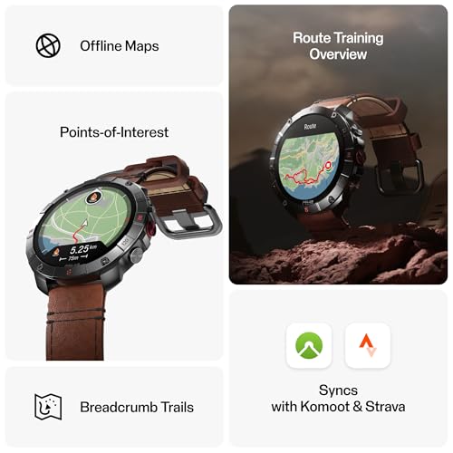Image of POLAR Grit X2 Pro Titan Ultra Premium GPS Smart Sports Watch - Ultimate Outdoor Adventure Watch with Rugged Titanium Design, Advanced Navigation, with an Additional Leather Wristband, Titan