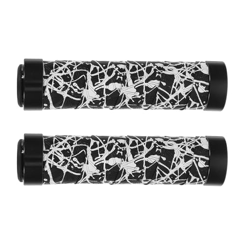 Genérico Puños de Manillar para Bicicleta de Montaña 13 Cm Antideslizantes Absorción de Sudor Color Negro y Blanco Accesorios para Ciclismo Senderismo y Paseos Urbanos