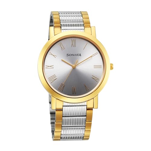 Sonata Utsav Quartz Analog Grey Dial Stainless Steel Strap Watch for Men-77108BM06 (B0CY5DCB5D) Amazon Price History, Amazon Price Tracker