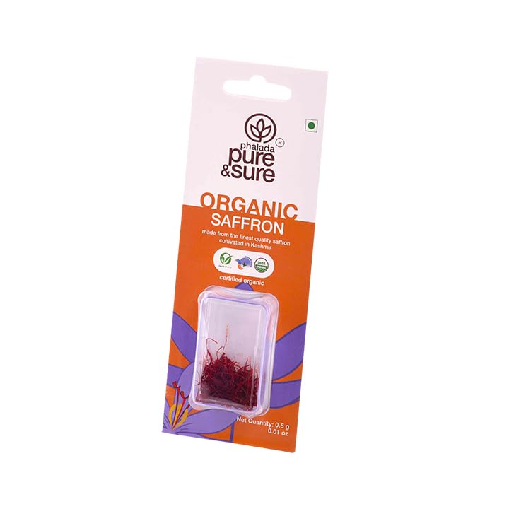 Image of Pure & Sure Organic Kesar (Saffron) 0.5G (4 Pack) | Original & Pure Saffron /Kesar /Kumkuma Puvvu | No Additives & Chemical Free | Safe for Women to Consume & Other Uses