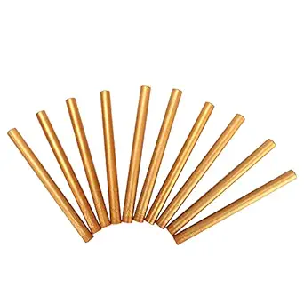 Imicreate Sealing Wax Sticks, Antique Cylinder Sealing Wax Stick Vintage Wax Seal Stamp Accessories for Wedding Invitations Cards Envelopes Snail Mails Gift Wrapping (Gold)