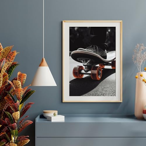 Deco murale originale avec affiches murales vintage skateboard
