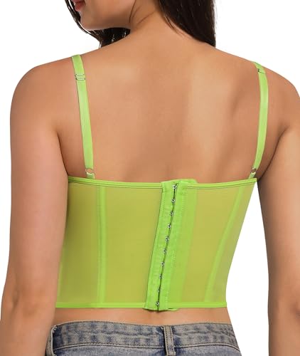 Image of Raxnode Lace Bustier Corset Tops for Women - Sexy Going Out Party Club Top with Buckle