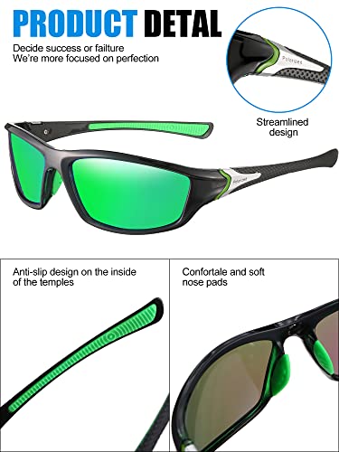 Image of Frienda 6 Pack Polarized Sport Sunglasses for Men Multipack Fit over Glasses Pack Lot Set Men's Sport Fishing Eyeglasses