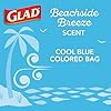 Glad OdorShield Small Drawstring Trash Bags, Febreze Beachside Breeze, 4 Gal,80 Ct (Package May Vary)