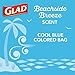 Glad Small Trash Bags 4 Gallon, Febreze Beachside Breeze Garbage Bags, Odor Resistant with Drawstring, 80 Count