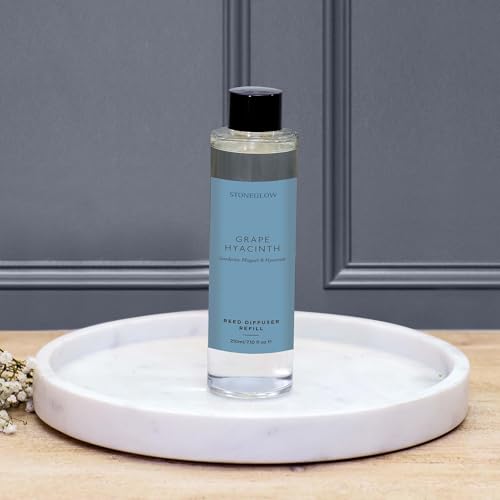 Stoneglow The Walled Garden Collection - Grape Hyacinth - Gardenia | Muguet | Hyacinth - Scented Reed Diffuser Refill 210ml - Blue