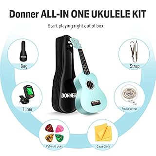 Donner Ukulélé Soprano Débutant Ukulélé Kit pour Adulte 21 pouces avec Sac Sangle Tuner, Anglais Online Leçon, pour les… - Les Beatles, Paul McCartney, John Lennon, RIngo Starr, George Harrison Donner Ukulélé Soprano Débutant Ukulélé Kit pour Adulte 21 pouces avec Sac Sangle Tuner, Anglais Online Leçon, pour les… – Image 4