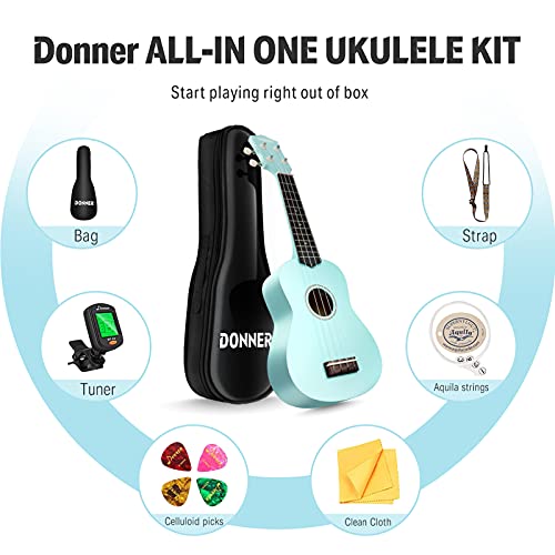 Donner Ukulélé Soprano Débutant Ukulélé Kit pour Adulte 21 pouces avec Sac Sangle Tuner, Anglais Online Leçon, pour les… - Les Beatles, Paul McCartney, John Lennon, RIngo Starr, George Harrison Donner Ukulélé Soprano Débutant Ukulélé Kit pour Adulte 21 pouces avec Sac Sangle Tuner, Anglais Online Leçon, pour les… – Image 5