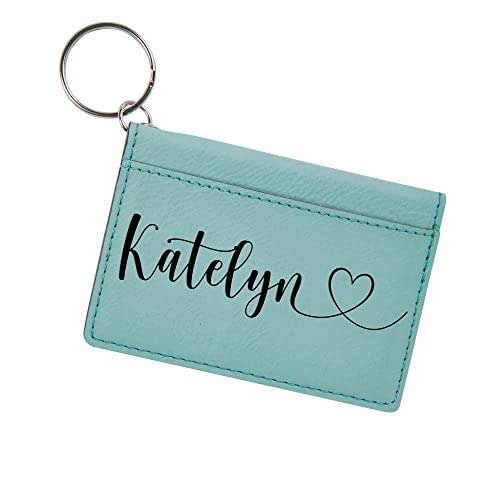 Keychain Wallet with Name Personalized ID Card Holder