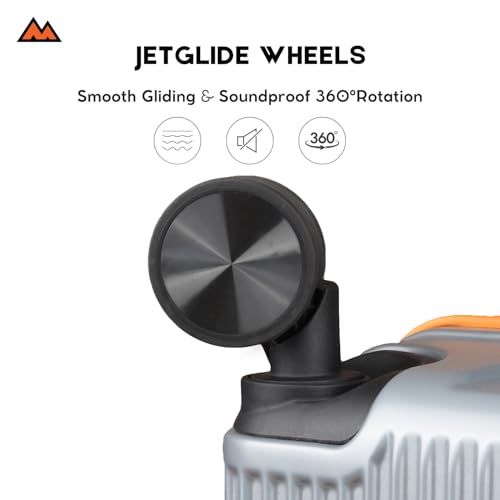 Image of Move-Meant Medium Polycarbonate Hard Shell Glide 66Cm Suitcase 8 Wheels Number Lock Poly Carbonate MAT. Grey for Men & Women | 360 Degree Wheeling System Luggage | Trolley Bags for Travel
