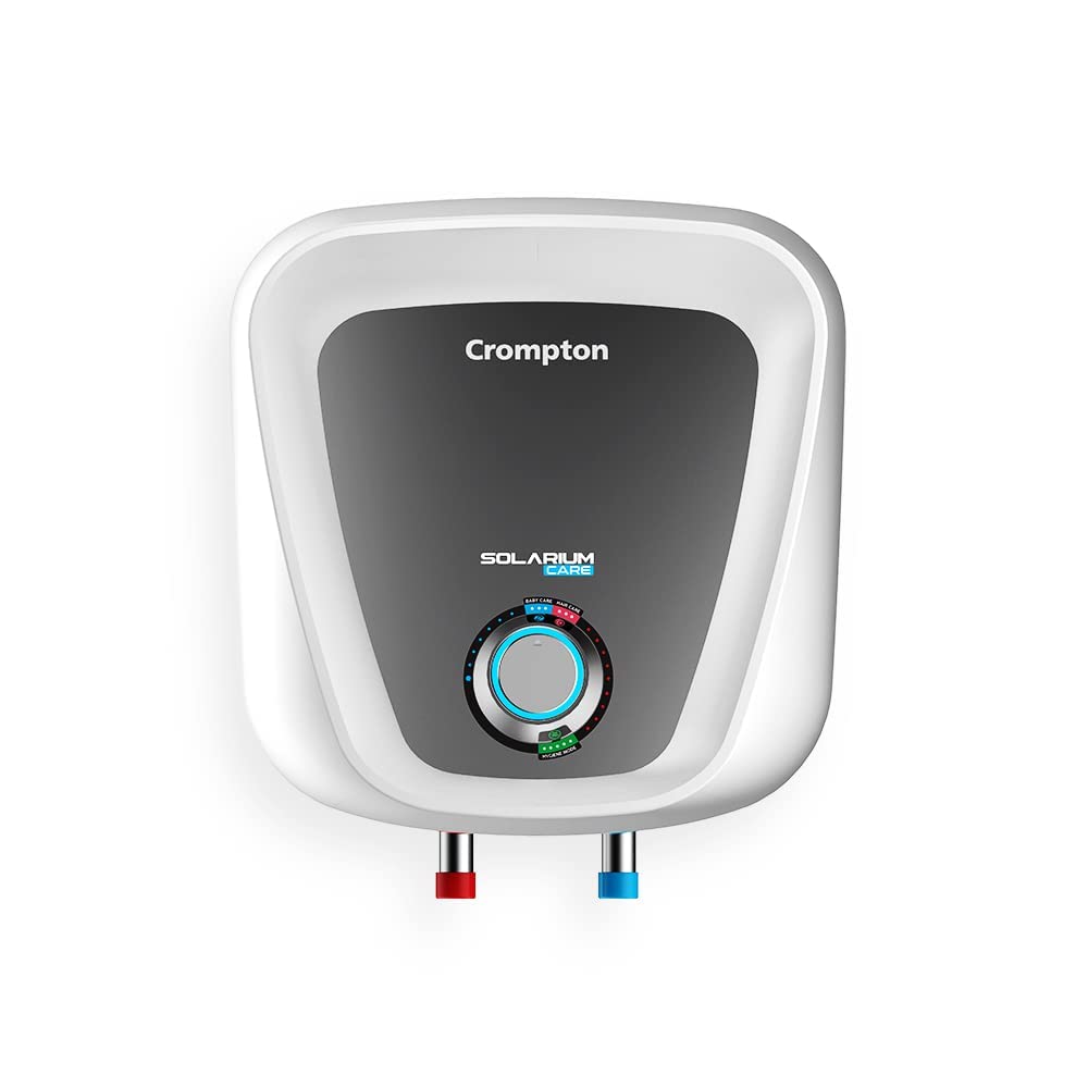 Buy Crompton Solarium Care 6-L 5 Star Storage Water Heater (Geyser) With  Rust Proof Plastic Body (White), Wall Mounting Free Installation, Free  Pipe, and Baby Care and Hair Care Mode Online at