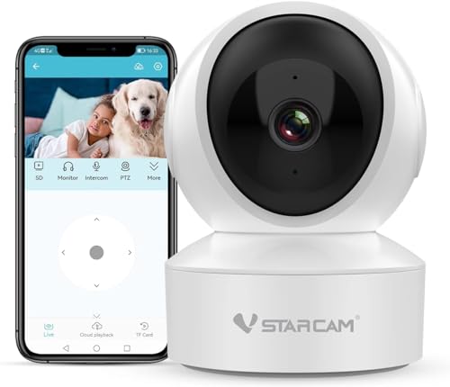 Image of VSTARCAM Indoor Security Camera, 1080P HD WiFi Camera, Baby Camera, Pet Camera, Baby Monitor with Night Vision 2-Way Audio, Dog Camera with Phone APP, Motion Detection & Cloud Storage 02