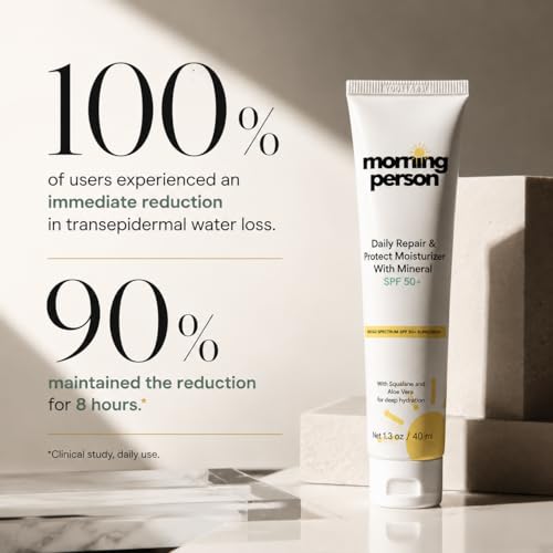 Image of Mineral SPF 50 Moisturizer, Non-Nano Zinc Oxide | Morning Person | No White Cast, 2-in-1 Daily Moisturizer & Sunscreen, Reef Safe