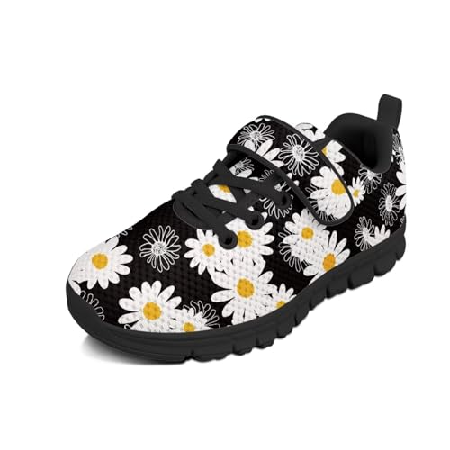 Boys Girls Shoes Kids Sneakers Athletic Running School Shoes for Little Kid/Big Kid Daisy Pattern