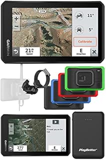 Garmin Tread (Base Edition) Powersport GPS Navigator RideBetter Bundle with Trim Protectors & PlayBetter 5000mAh Portable Charger - Offroad ATV Navigation - Touch Screen Display - 010-02406-01