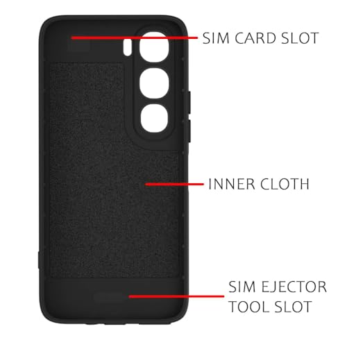 Image of Shockproof Case Compatible with Vivo Y31 5G | Full Camera Protection | TPU Flexible Back Cover for Vivo Y31 5G (Matte Black)