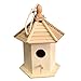 Cabilock Wooden Bird Houses Unfinished Birdhouse Wood Bird Bird Cage House Decorate Garden Courtyard Outdoor Hanging Nest