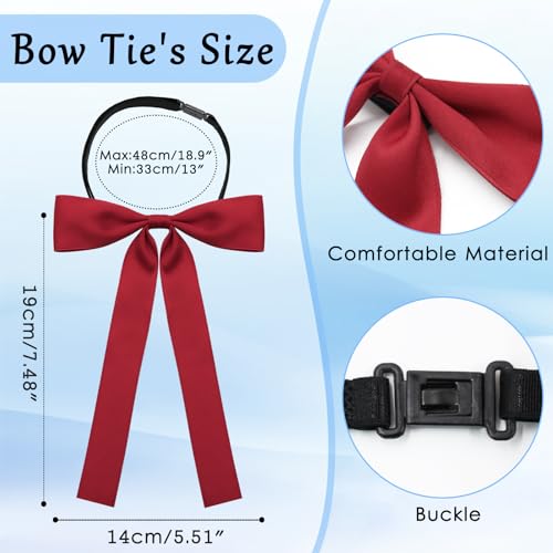 Image of Luckyvestir Mens Bow Tie, Western Ties for Men, Black Bowtie for Women, String Colonel Ribbon Tie for Party Prom Wedding