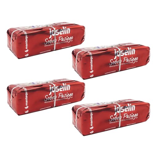 Joselín Sobaos Pasiegos Grandes, elaborados con Mantequilla, Calidad Controlada IGP Sobao Pasiego, Paquete de 6 Sobaos (850 gr) (Pack de 4)