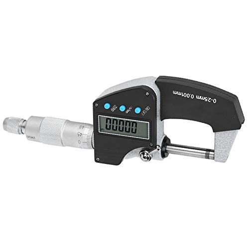 Digit Außenmikrometer Zoll Mikrometer Großbild Digital Metric Imperial 0,001 mm Genauigkeit 0‑25 mm Außendurchmesser