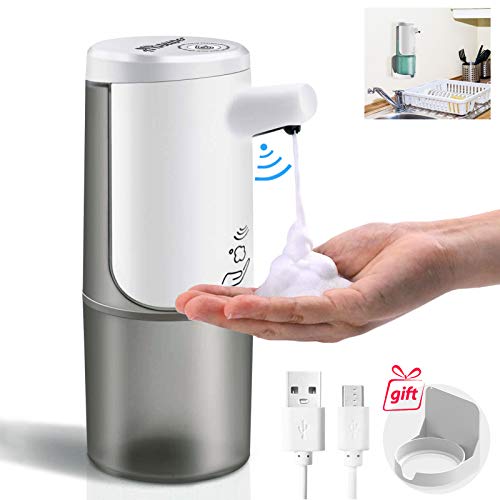 ABsuper Automatischer Seifenspender berührungslos Infrarot-Sensor Seifenspender IPX4 wasserabweisend 450 ml Seifenschaumspender für Bad und Küche