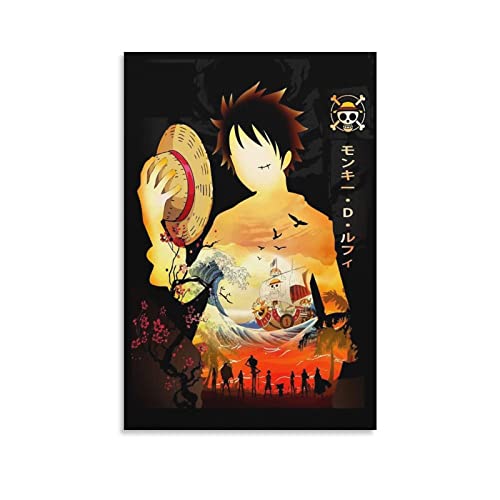 XIAOQIU Poster Monkey D. Luffy - Une pièce - Art manga - Peinture décorative - Impression murale - Pour la maison - 30 x 45 cm Cover