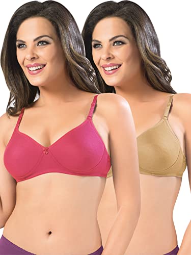 Image of SONARI Women's Non-Padded T-Shirt Bra | Wire-Free, Medium Coverage, Comfortable Polyester-Cotton Blend Fabric | Adjustable Straps, Ideal for Sports Catwalk