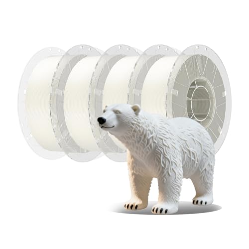 Image of Creality 3D Printer RFID Filament Bundle, Hyper PLA Filament 1.75mm for 3D Printing, Hyper PLA RFID Filament No-Tangling High Precision, 1KG(2.2 lbs) Spool (4 White)
