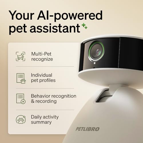 Image of PETLIBRO 2-Pack AI Pet Camera Bundle, Includes 90-Day AI Trial, Indoor Pet Camera with 360 Auto Tracking, Multi-Pet Recognition, Daily Activity Analysis & Smart Summaries, Smart Alerts & 2-Way Audio